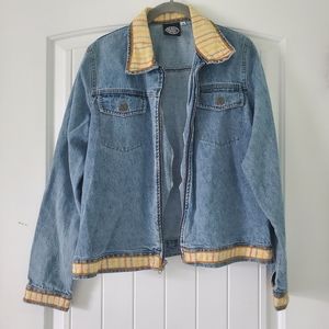 Vintage Style Zippered Jean Jacket